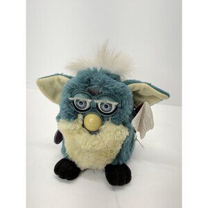 Vintage 1999 Tiger Electronics Dragon Teal Furby Electronic Plush Toy Works READ